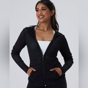 Buff Bunny Collection Black Mesh Athletic Jacket Zip Performance Women Medium